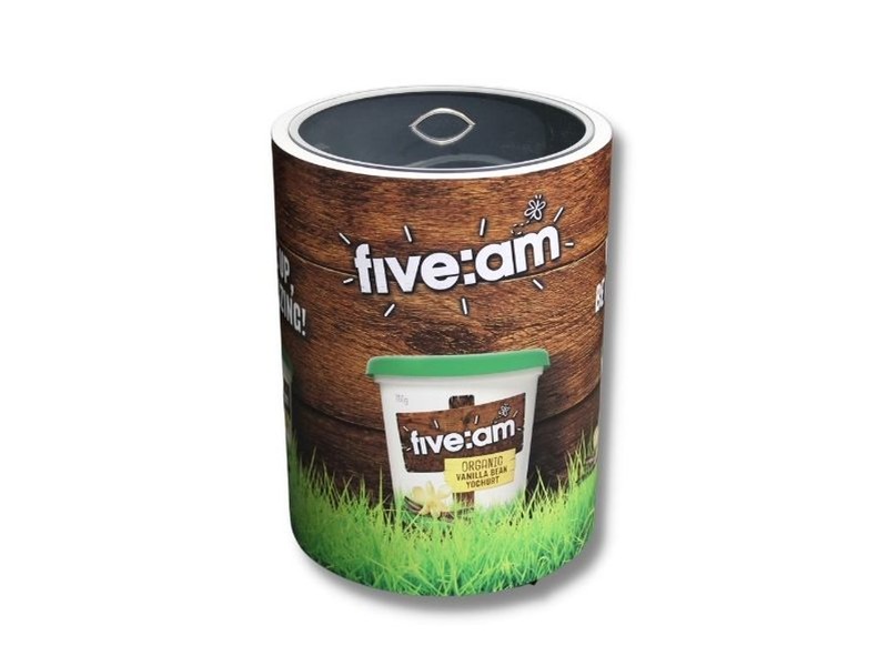 Large size wheeled sampling bin with lid