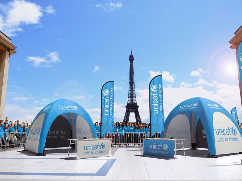 3m gazebos with branded doors 