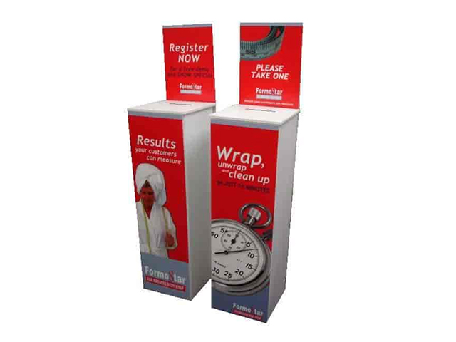  Standard design with removable header board and graphic to front face