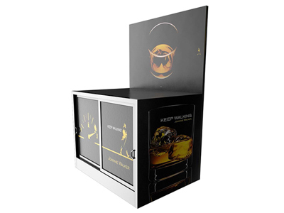 Mall Display with Shelving and TV