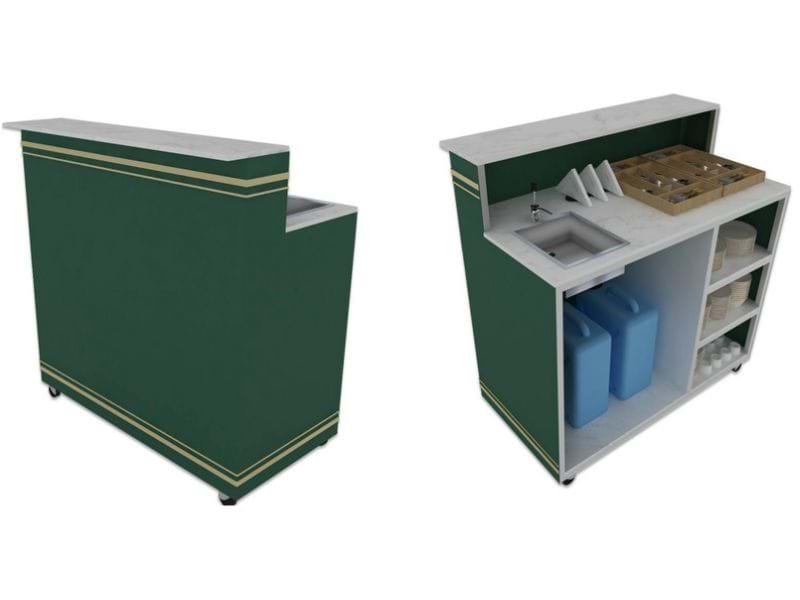 portable bars with sink and taps