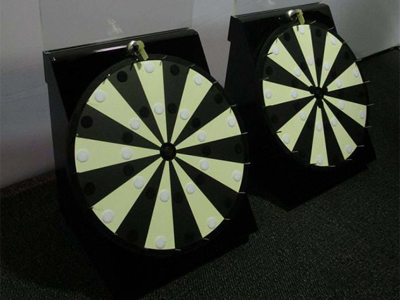 Prize Wheel With Interchangeable Header Graphic