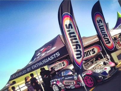 Gazebo And Feather Flags