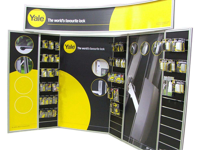 Mall Display with Slat Wall and Posters