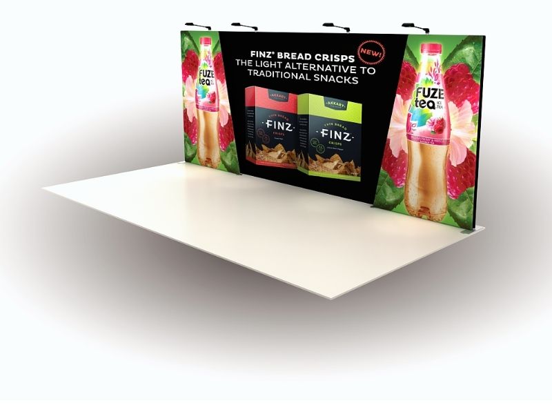 Standard size 6m backdrop with spotlights