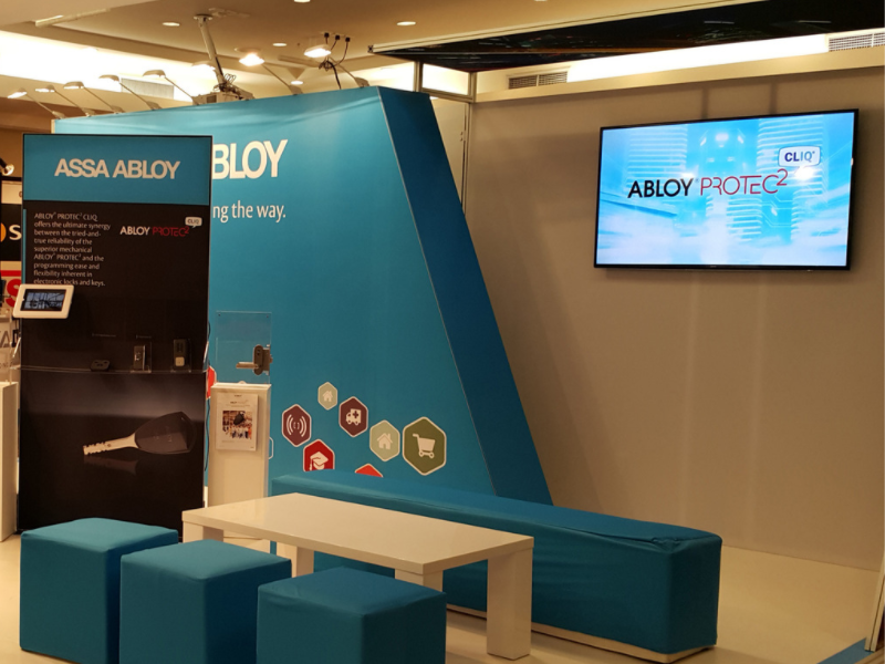 TV on Exhibition Stand
