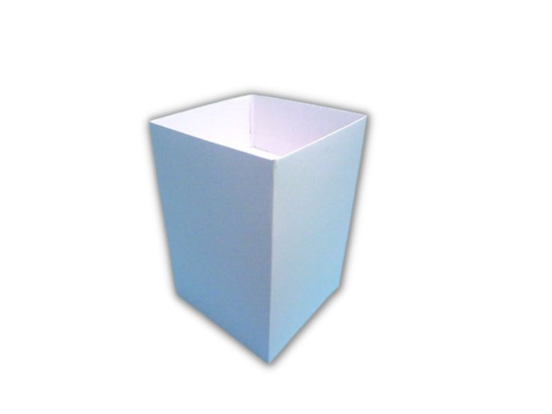 White cardboard dump bin