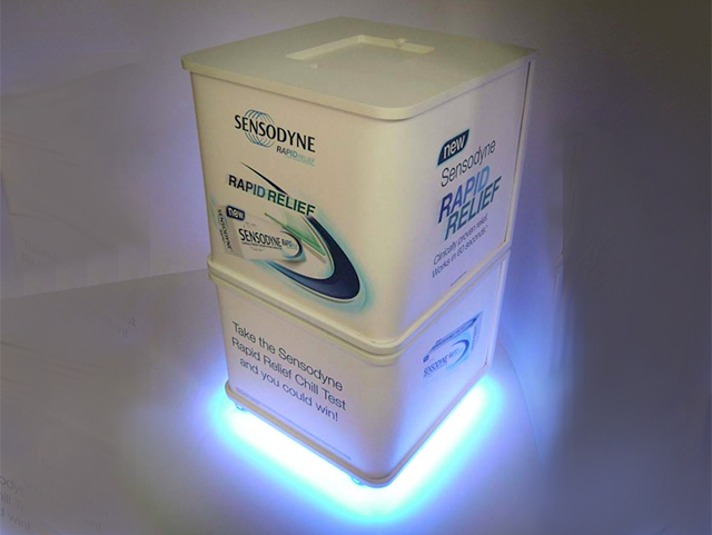 Custom Display Stand with LED and graphics