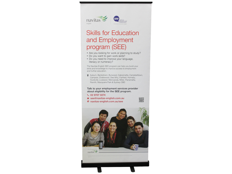 recycled pull-up banner stand