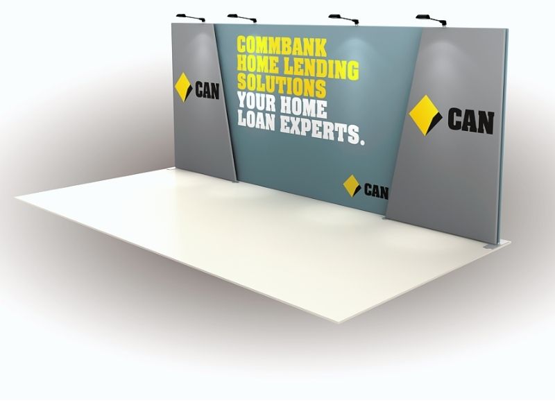 Standard size 6m backdrop with spotlights