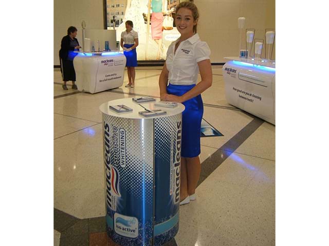 Metallic Finish Portable Counter