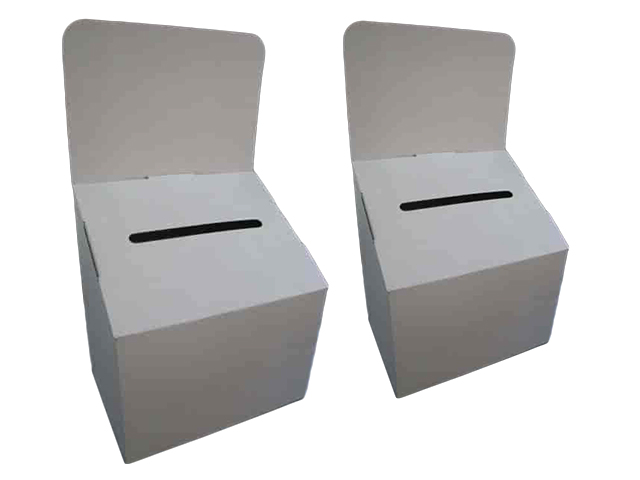 Medium Cardboard Entry Box White