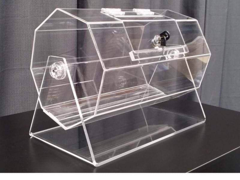 Counter top raffle barrels