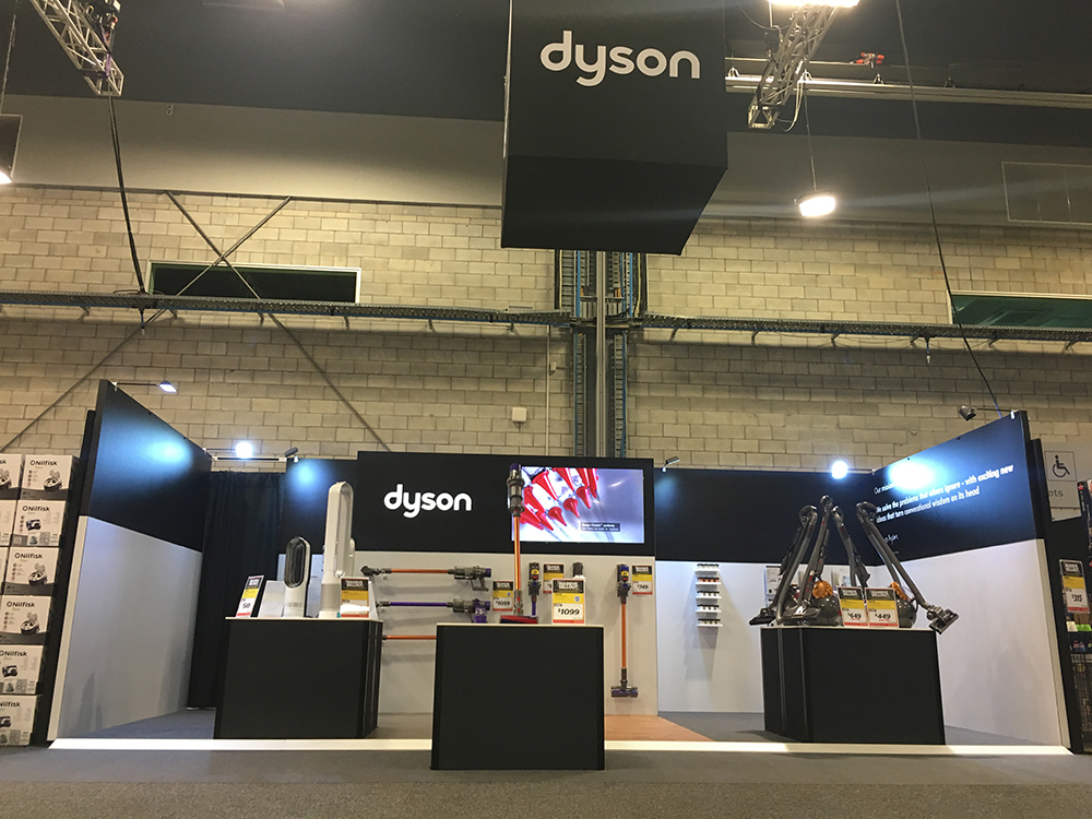 HIGHLY PORTABLE CUSTOMISED EXHIBITION STAND FOR DYSON