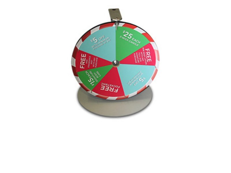 Custom prize wheel design with 7 segments