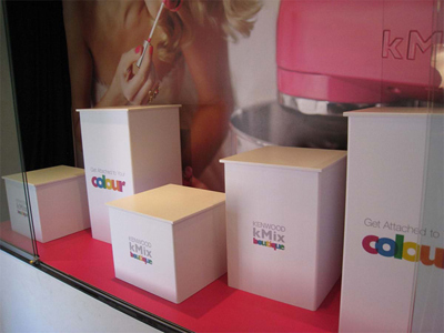 Window Plinth Display With Backdrop