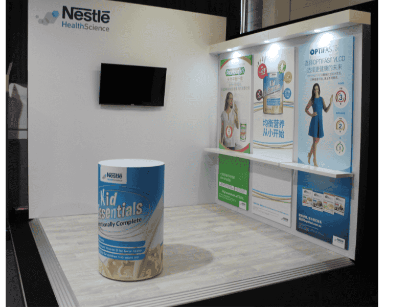 Vinyl flooring in expo booth