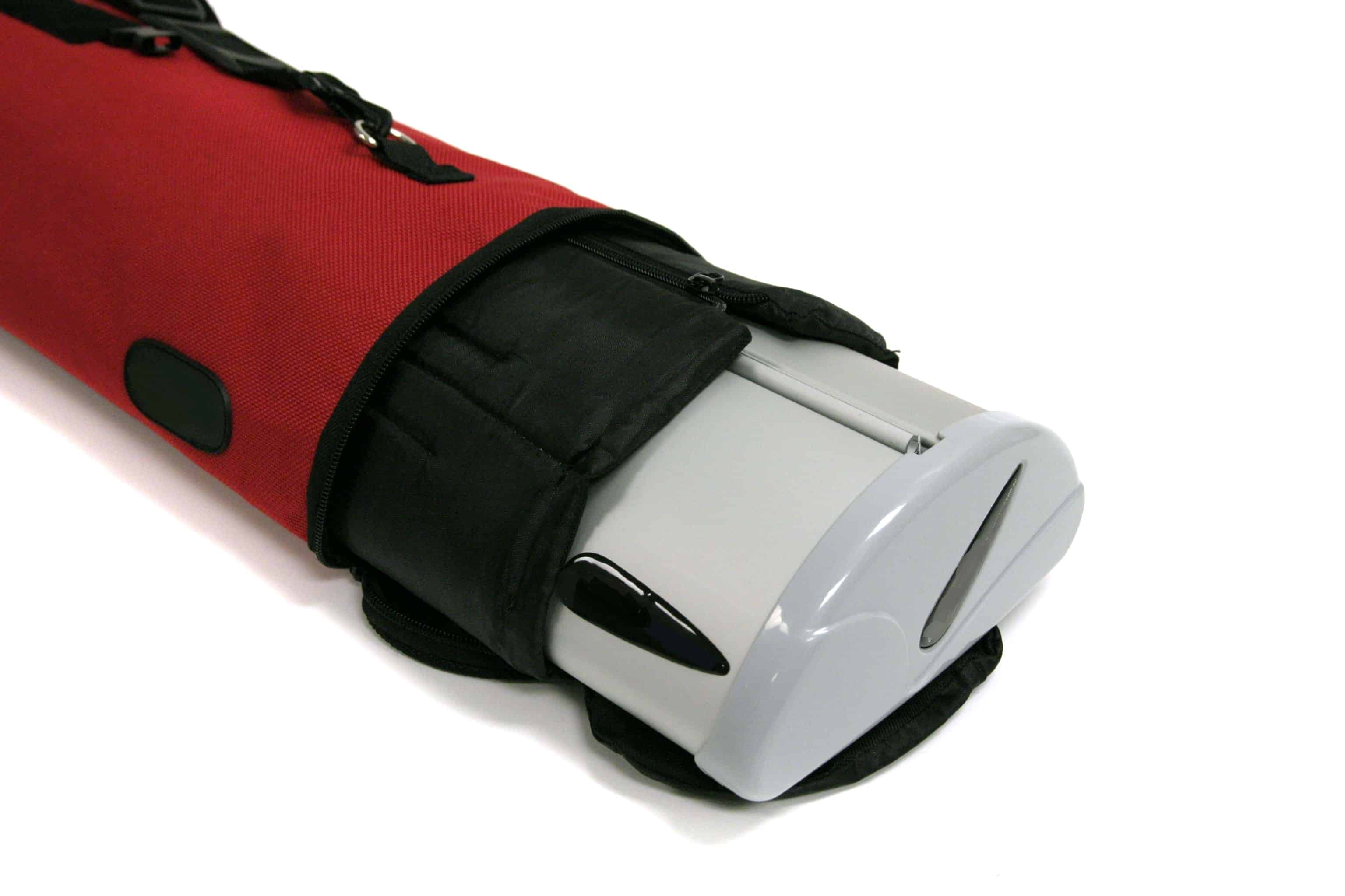 Pull up banner stand in a carry bag