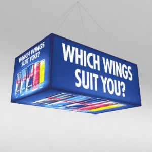 Hanging double-sided lightbox