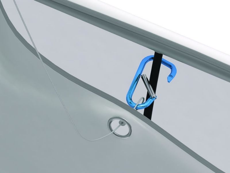 Clips and cables for suspending the banners are included