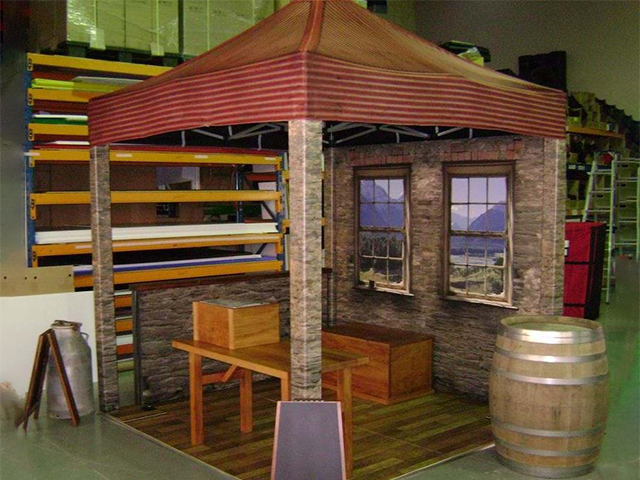 Marquee with Barrels