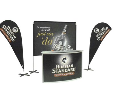 Outdoor Bar For Drinks Sampling In The Snow