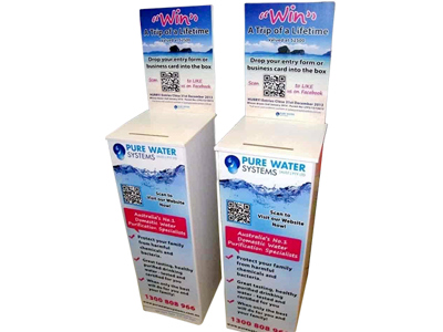 Business card drop box