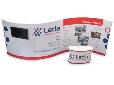 Sales Counter with S Shape Wall