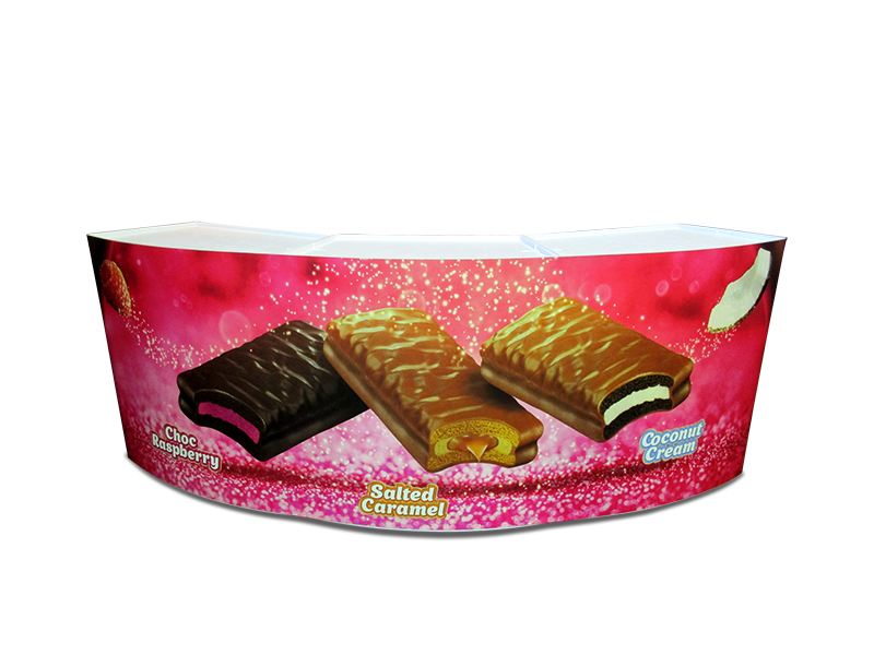 Three tables side-by-side to create 2.7m wide work surface