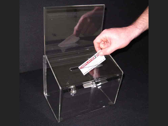 Clear Perspex Entry Box