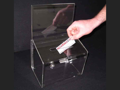 Clear Perspex Entry Box