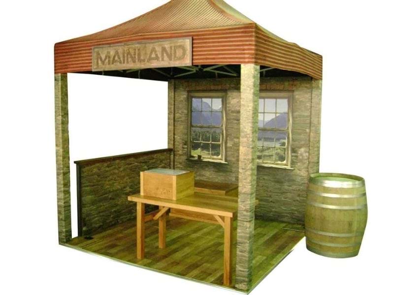 Custom Gazebo-2-Go for a roadshow (Mainland Cheese)