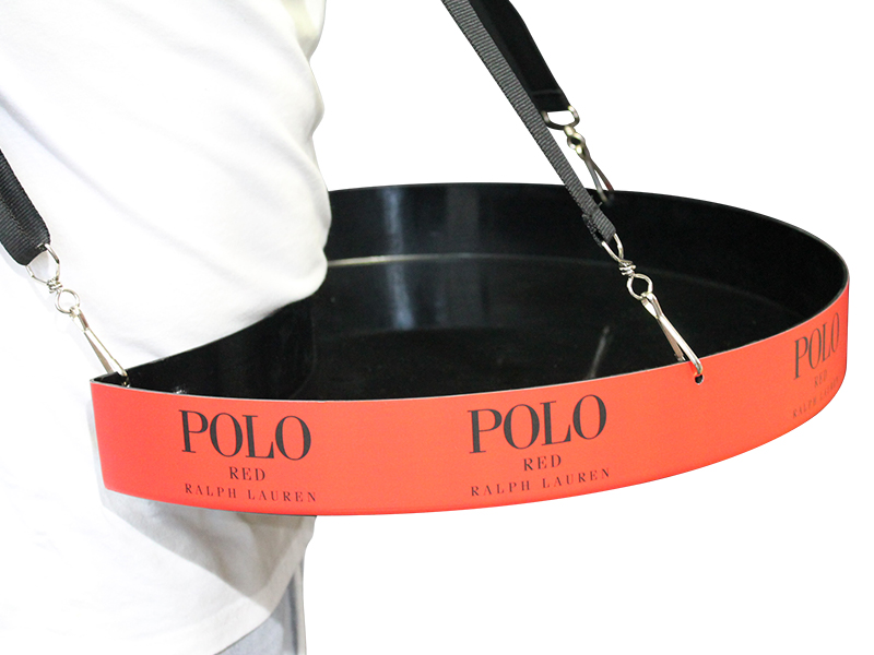 Graphic branding strips can be permanent or interchangeable