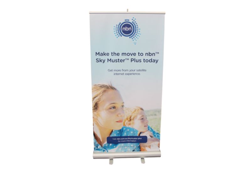 850mm wide Quickscreen exhibition banners NBN