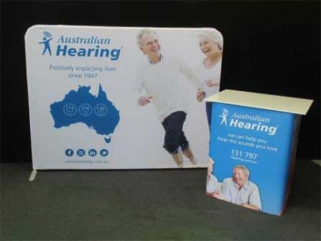 Sales Table and Branded Wall for Scentre