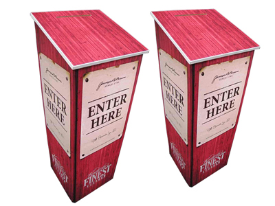 Angled Portable entry boxes