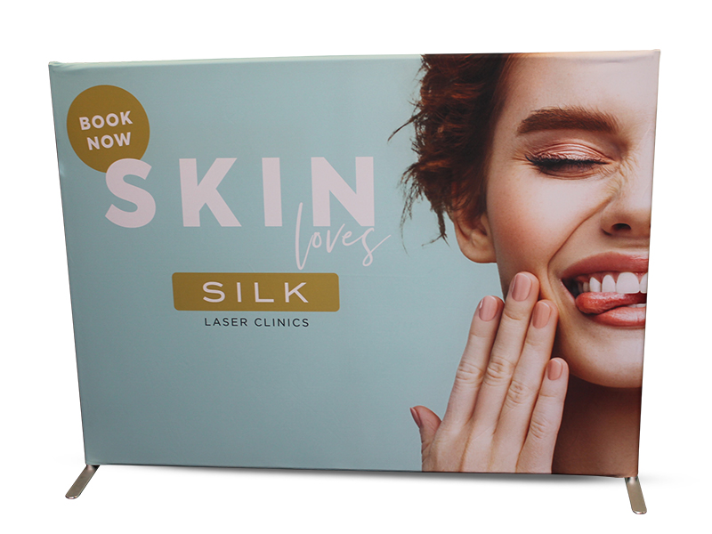 2.4m straight shopping centre pop-up display