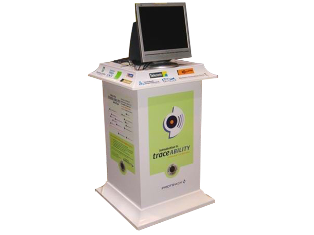 Podium With Decals And Tv