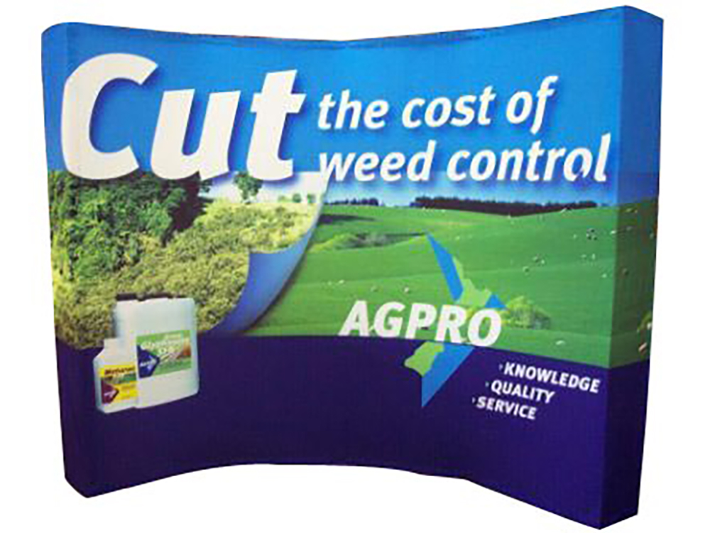 3m wide curved portable backdrop