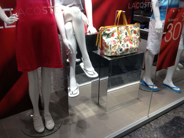 Mirror finishes can give added style to window displays