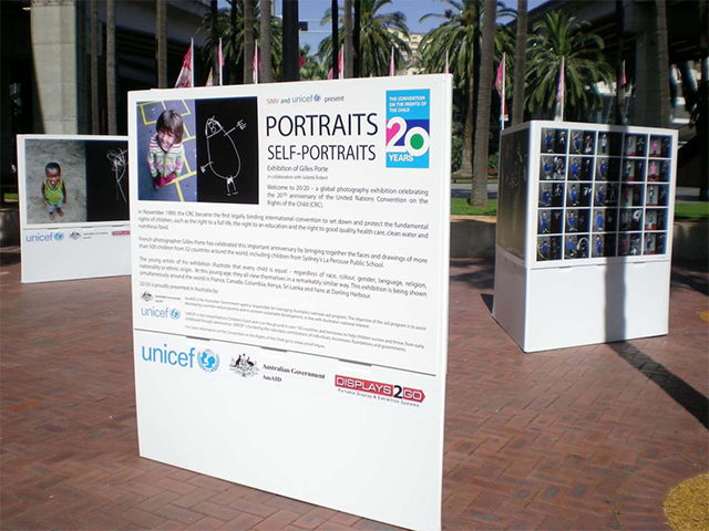 Unicef Outdoor Signage in Darling Harbour