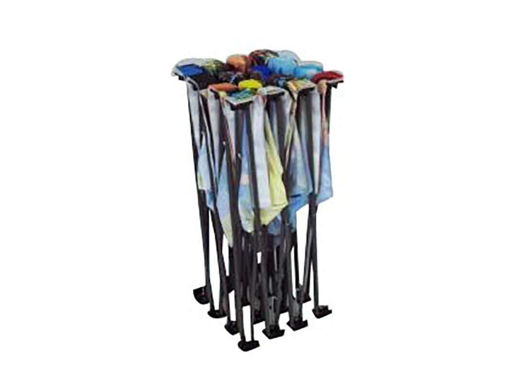 Folded down Big Mural frame with graphic attached