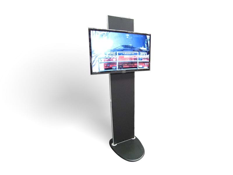 TV 2 Go with 43" TV and custom printed backing panel