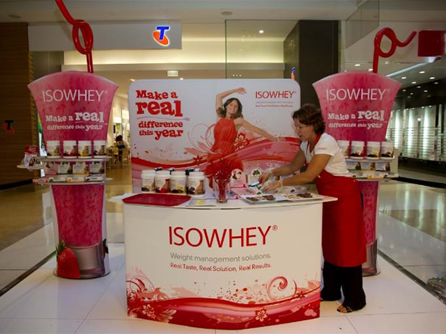Isowhey Shopping Centre Display