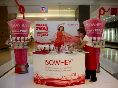 Isowhey Shopping Centre Display
