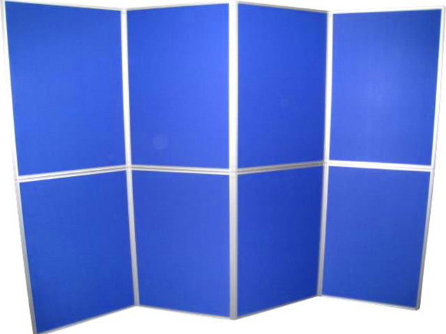 Board Display With Blue Velcro Receptive Fabric