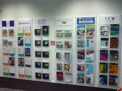 Customised Magazine And Brochure Display Wall