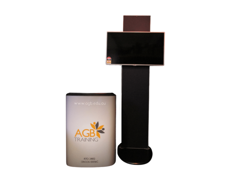  Add a wrap to the carry case to convert to a sales counter