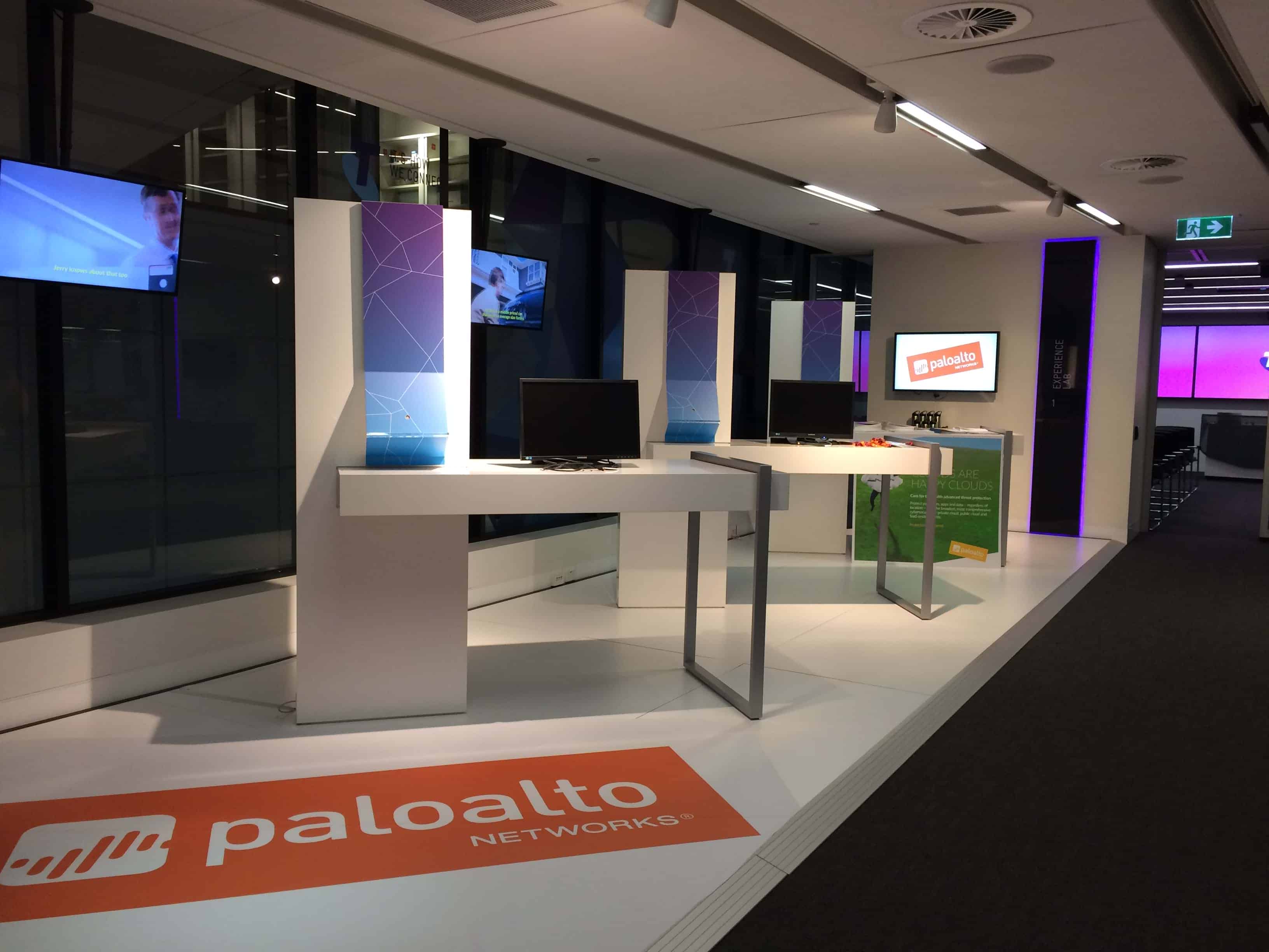 Smaller sized adhesive flooring for exhibitions