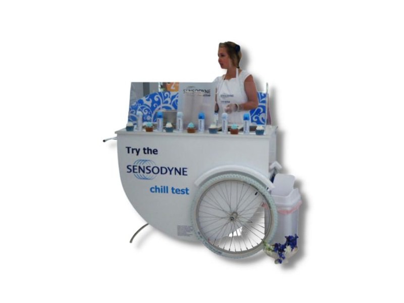  Cart-style sampling unit with spoked wheels